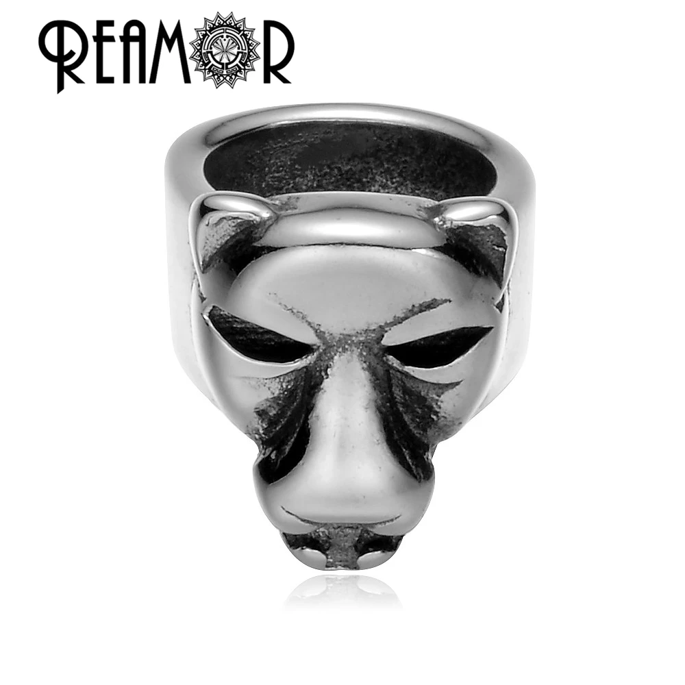 REAMOR 316L Stainless steel Black Leopard Head 8mm Forest Beasts Animal Beads European Charm Beads For Bracelet Jewelry Making
REAMOR 316L Stainless steel Black Leopard Head 8mm Forest Beasts Animal Beads European Charm Beads For Bracelet Jewelry Making