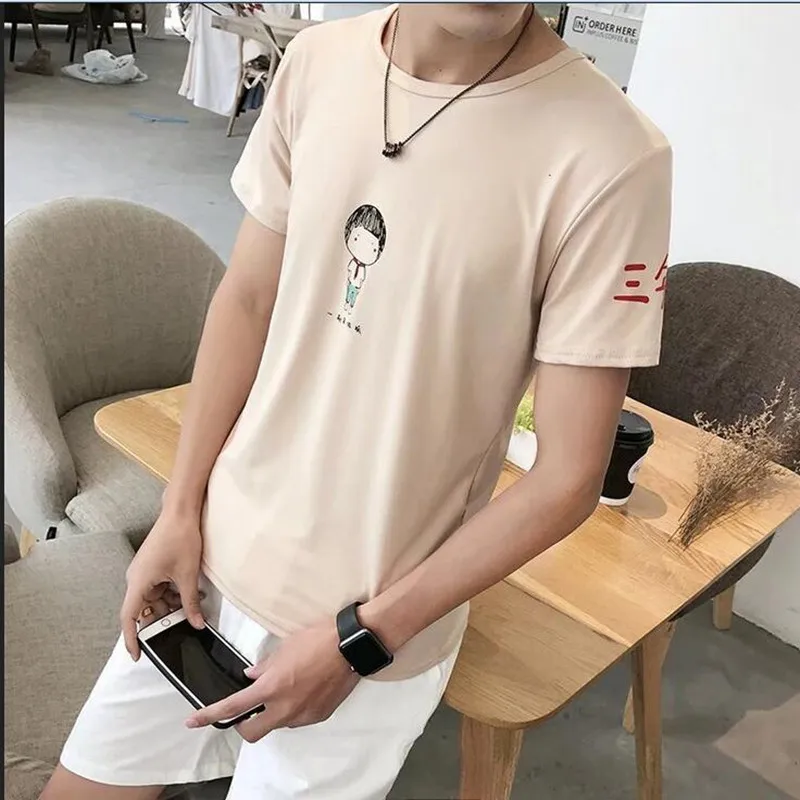 Men Summer Short Sleeve Cartoon Round Neck Shirts Men's Breathable Simple Trend T-shirt Fashion Male Tee Tops
Men Summer Short Sleeve Cartoon Round Neck Shirts Men's Breathable Simple Trend T-shirt Fashion Male Tee Tops