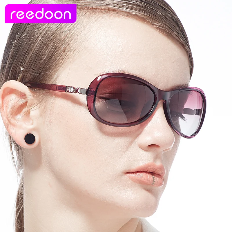 

REEDOON Polarized Sunglasses Women Polaroid Goggles UV400 Fashion Sun Glasses Female Shades Eyewear Black brown red Oculos 30127