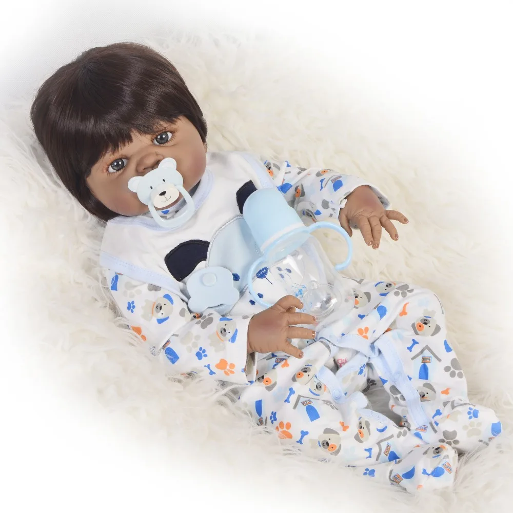 handsome 23 Inch Reborn Baby boy Dolls Newborn 57 cm Full Body black Silicone Doll Baby Alive Toys For girls Favorite DIY toy
handsome 23 Inch Reborn Baby boy Dolls Newborn 57 cm Full Body black Silicone Doll Baby Alive Toys For girls Favorite DIY toy