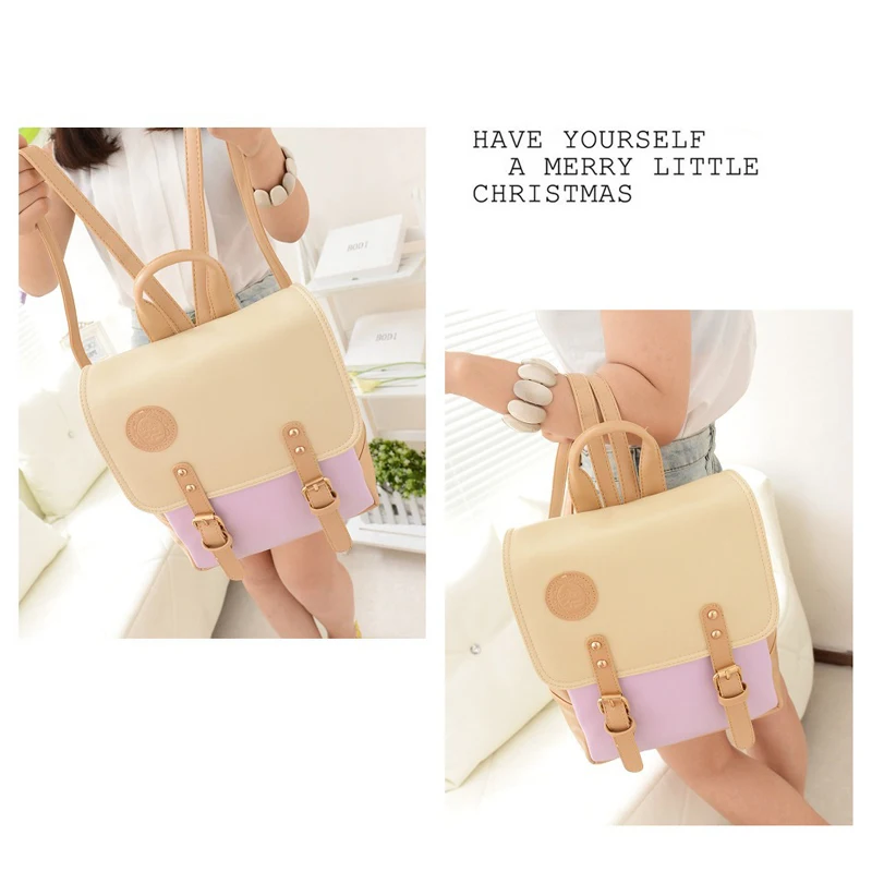 School Backpack Women Travel Handbag Satchel Leather Girls Rucksack Hight Quality Candy Color Backpacks
School Backpack Women Travel Handbag Satchel Leather Girls Rucksack Hight Quality Candy Color Backpacks