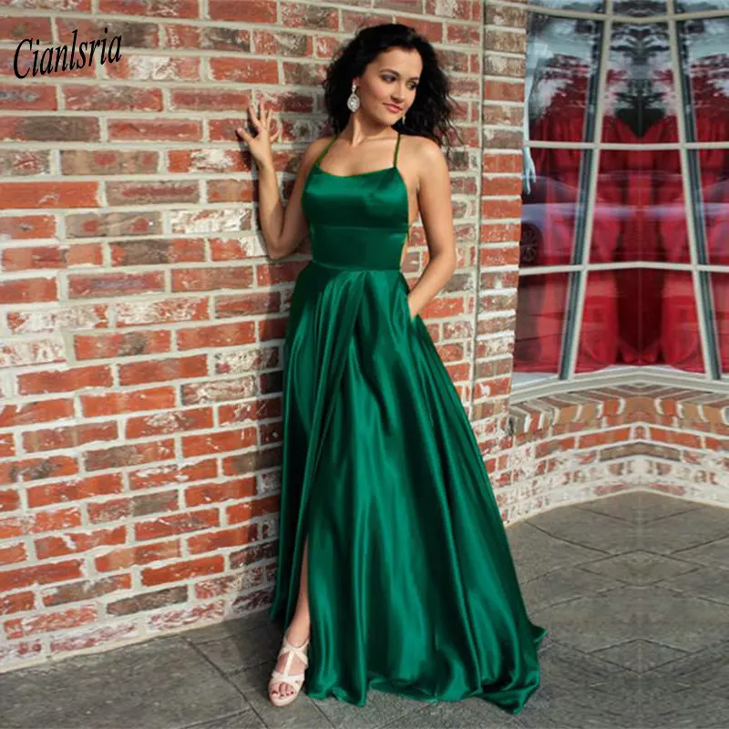 Simple Spaghetti Straps Sleeveless Long Evening Dress Front Split Criss-Cross Back Custom Made Sexy Formal Evening Party Dresses
Simple Spaghetti Straps Sleeveless Long Evening Dress Front Split Criss-Cross Back Custom Made Sexy Formal Evening Party Dresses