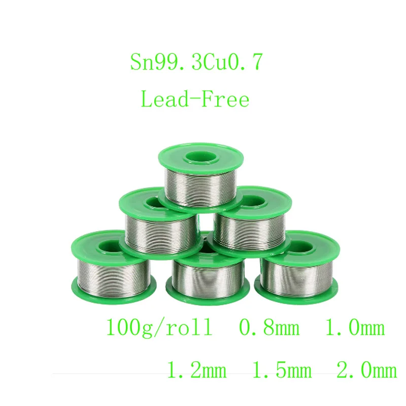 100g Sn99.3Cu0.7 Lead-free Solder Wire 0.8/1.0/1.2/1.5/2.0mm Tin Wire Unleaded Lead Free Rosin Core for Electrical Solder RoHS
100g Sn99.3Cu0.7 Lead-free Solder Wire 0.8/1.0/1.2/1.5/2.0mm Tin Wire Unleaded Lead Free Rosin Core for Electrical Solder RoHS