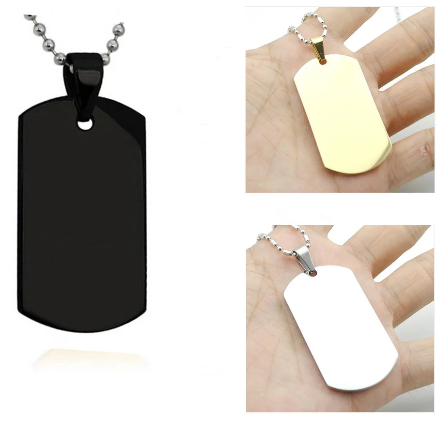 Pet Tag 100 PCS/Lot Dog Name Tag 48*28MM Stainless Steel Military Dog Tags Stainless Steel Pet ID Tags Gold/Silver/Black Colors
Pet Tag 100 PCS/Lot Dog Name Tag 48*28MM Stainless Steel Military Dog Tags Stainless Steel Pet ID Tags Gold/Silver/Black Colors