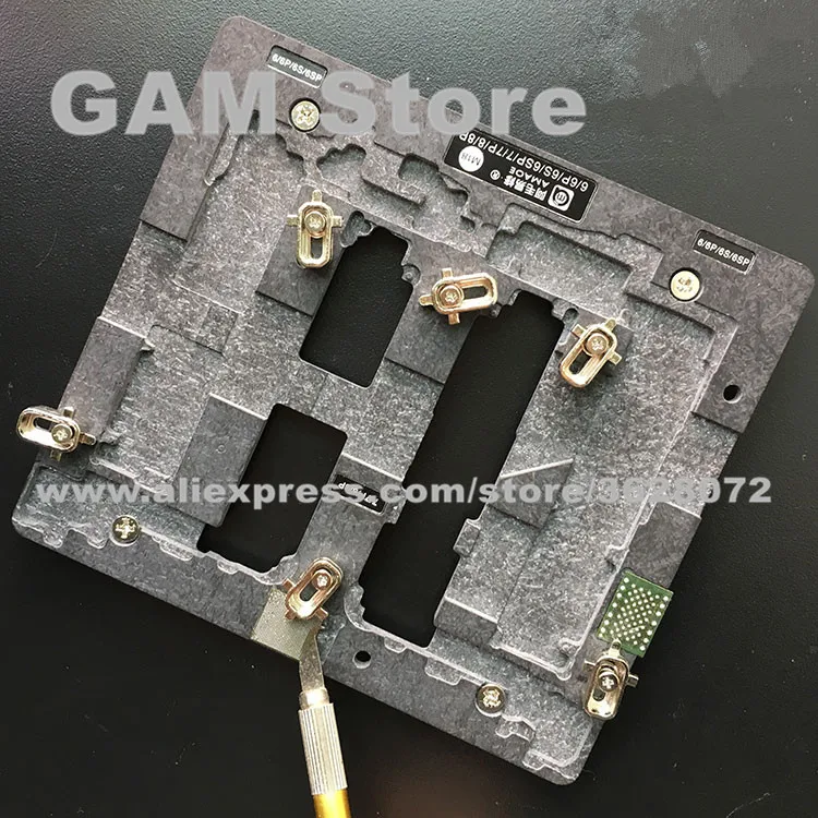 8-in-1 Motherboard Fixture for iPhone 6 6P 6S 6SP 7 7P 8 8P Plus PCB Maintenance Holder Logic Board Clamp Fix Repair Mold M18
8-in-1 Motherboard Fixture for iPhone 6 6P 6S 6SP 7 7P 8 8P Plus PCB Maintenance Holder Logic Board Clamp Fix Repair Mold M18