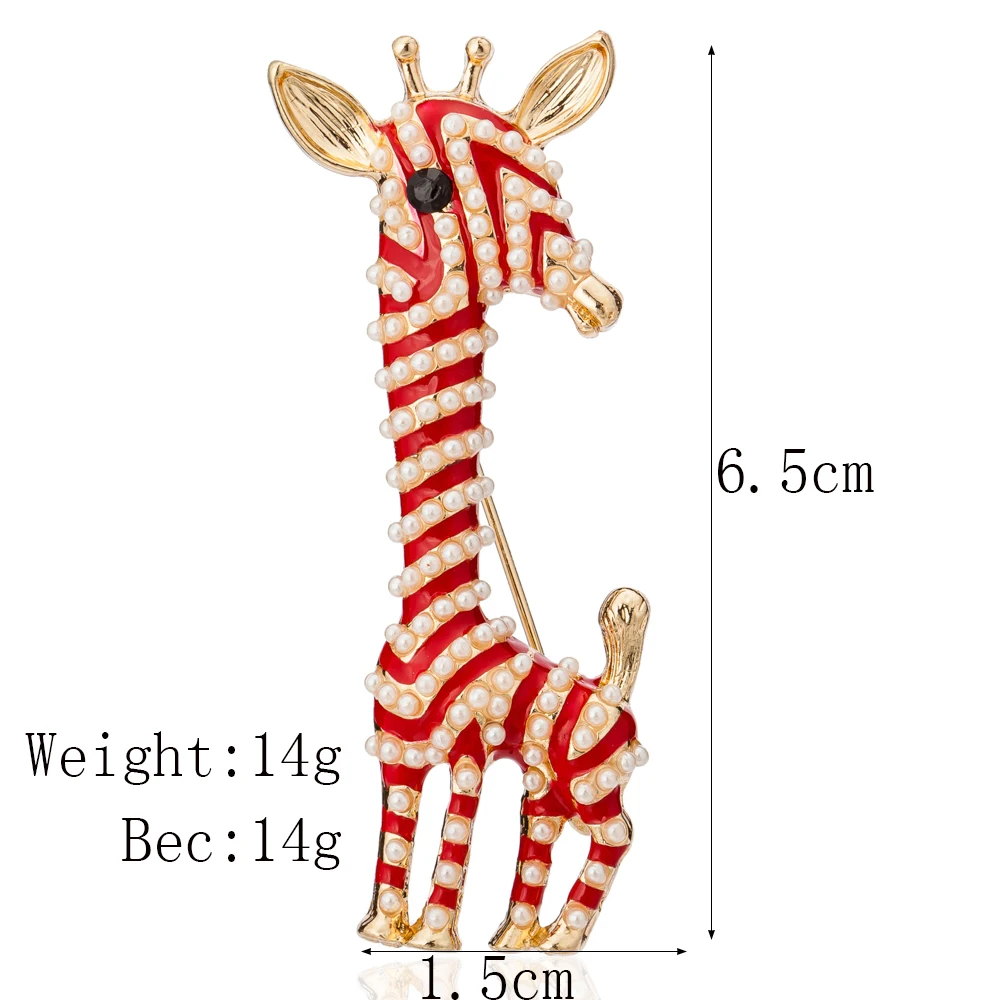 Lovely Simulated Pearl Enamel Giraffe Brooches Red Yellow Animal Needle Pins For Women Children Clothing Ornament Accessories
Lovely Simulated Pearl Enamel Giraffe Brooches Red Yellow Animal Needle Pins For Women Children Clothing Ornament Accessories