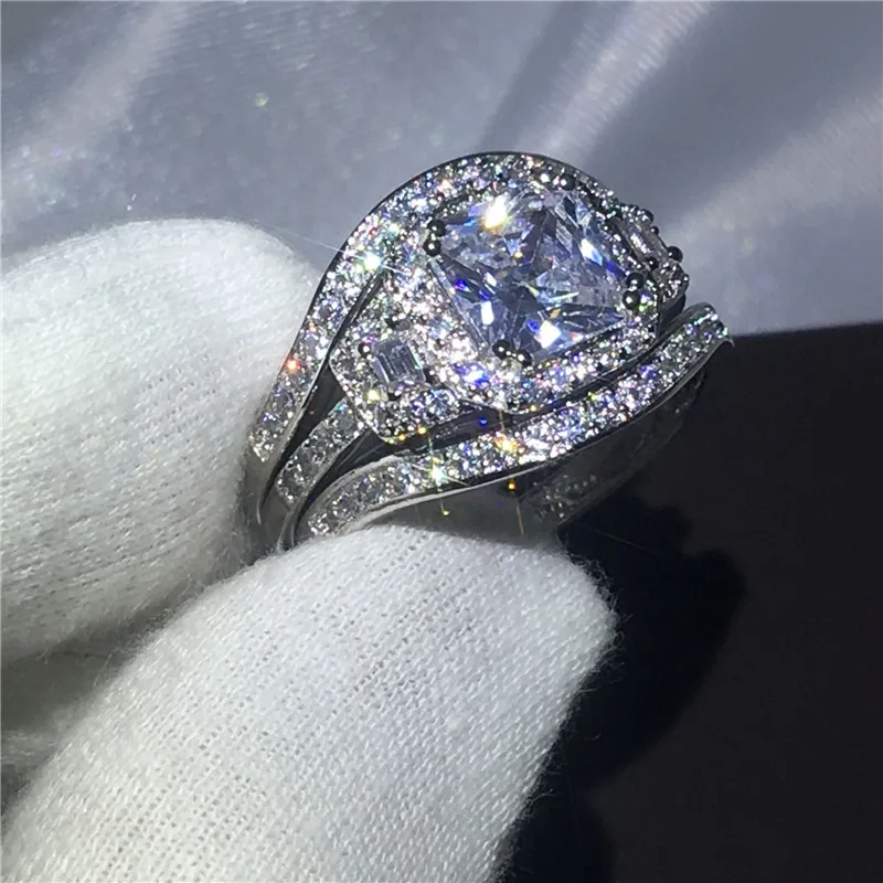Handmade 3-in-1 ring White Gold Filled Engagement Wedding Band Rings for women 2ct AAAAA zircon cz Female Finger Jewelry
Handmade 3-in-1 ring White Gold Filled Engagement Wedding Band Rings for women 2ct AAAAA zircon cz Female Finger Jewelry