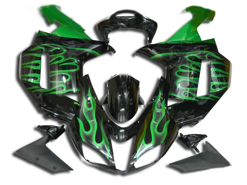 Мотоцикл обтекатель комплект для KAWASAKI Ninja ZX6R 636 07 08 ZX 6R 2007 2008 zx6r ABS зеленое пламя