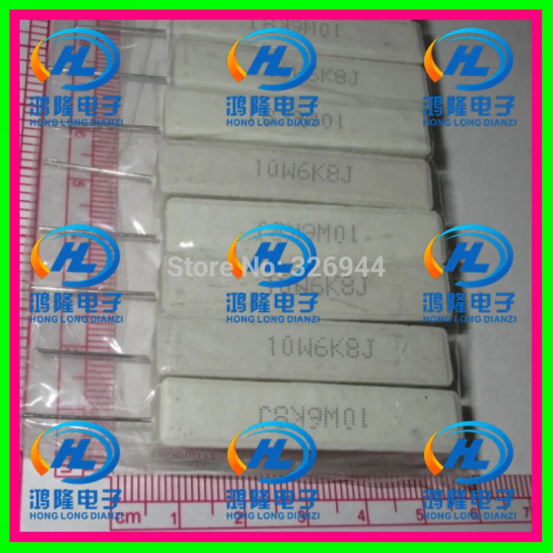 (10pcs/lot) 10W 6.8K ohm +/-5% Horizontal cement resistor / 10W 6K8J ohm 5% Cement resistance / 10W 6.8KRJ Ceramic resistor
(10pcs/lot) 10W 6.8K ohm +/-5% Horizontal cement resistor / 10W 6K8J ohm 5% Cement resistance / 10W 6.8KRJ Ceramic resistor