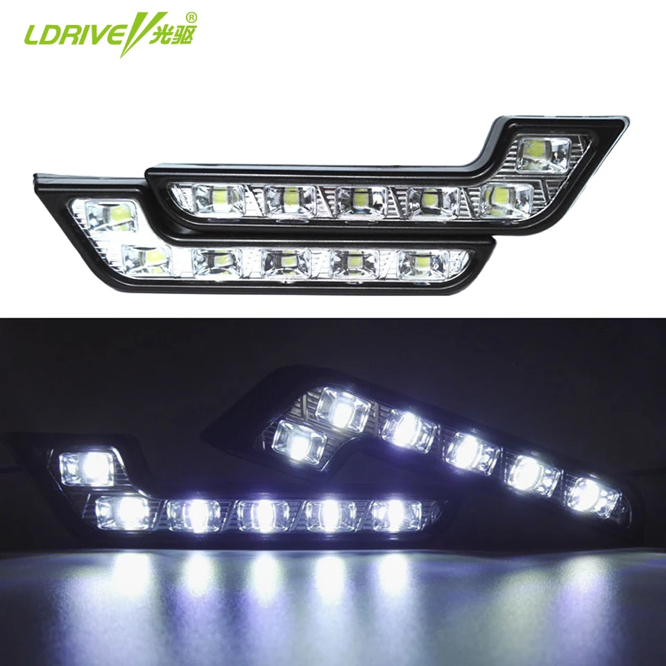 2Pcs/lot Super Bright White 6 LED DRL 7 Shape Car LED Daytime Running Driving Light Application For Mercedes Regal Kia Hyundai
2Pcs/lot Super Bright White 6 LED DRL 7 Shape Car LED Daytime Running Driving Light Application For Mercedes Regal Kia Hyundai