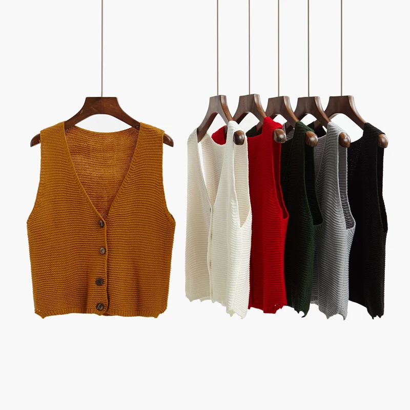 2017 Autumn Cashmere Vest Women Korean Sleeveless O-Neck Knitted Vests Short Pullover Sweater Vest Female Solid Knitwear Jumper
2017 Autumn Cashmere Vest Women Korean Sleeveless O-Neck Knitted Vests Short Pullover Sweater Vest Female Solid Knitwear Jumper