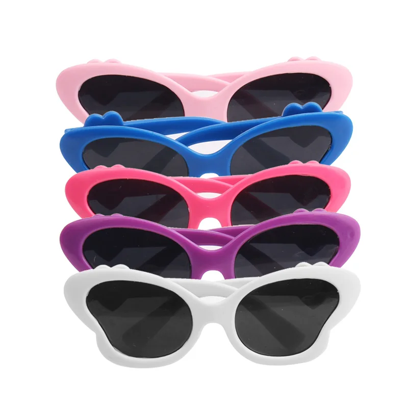 Doll accessories butterfly shaped frame sunglasses 5 colors fit 18 inch Girl dolls and 43 cm baby dolls c465-c468
Doll accessories butterfly shaped frame sunglasses 5 colors fit 18 inch Girl dolls and 43 cm baby dolls c465-c468