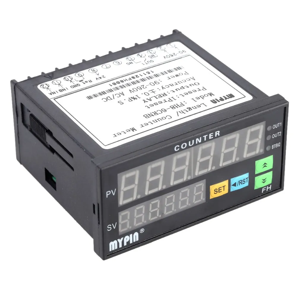 Digital Counter Mini Length Batch Meter 1 Preset Relay Output Count Meter Practical Length Meter 90-260V AC/DC
Digital Counter Mini Length Batch Meter 1 Preset Relay Output Count Meter Practical Length Meter 90-260V AC/DC