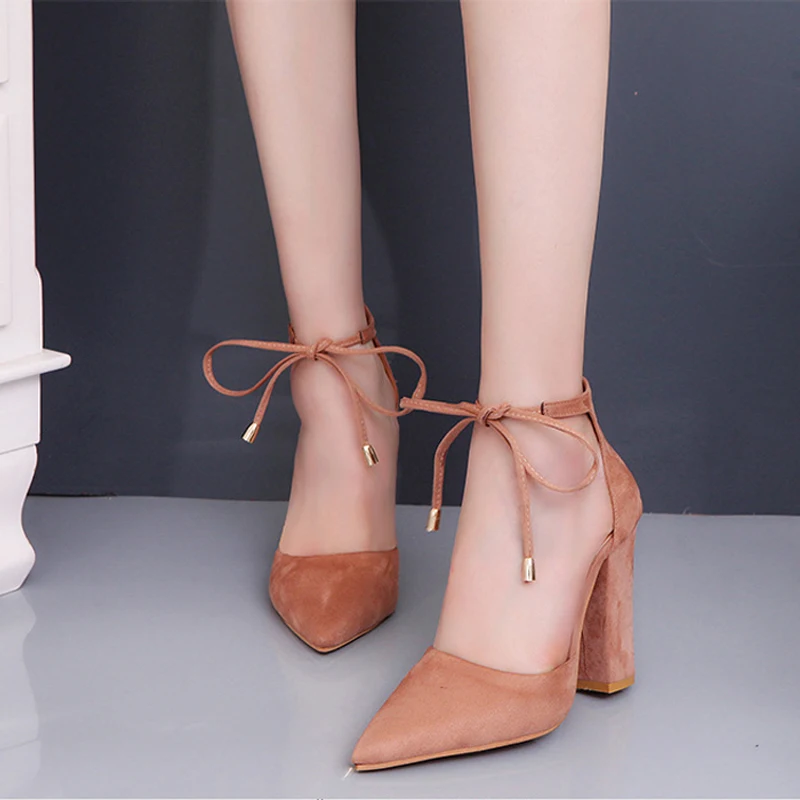 Women Pumps Sexy High Heels Shoes ladies Lace Up Point Toe Party Wedding Pump Black Woman shoes 35-43 chaussures femme
Women Pumps Sexy High Heels Shoes ladies Lace Up Point Toe Party Wedding Pump Black Woman shoes 35-43 chaussures femme