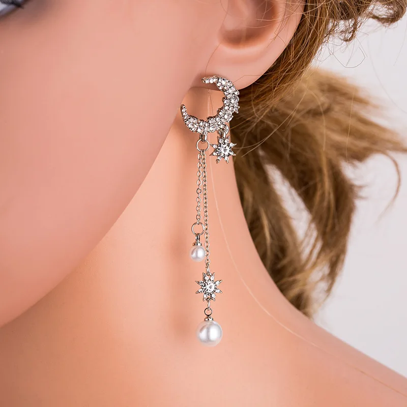BK Vintage Women Long Earrings Fashion Exaggerated Sun Moon Star Shape Crystal Female Drop Dangle Banquet Earrings
BK Vintage Women Long Earrings Fashion Exaggerated Sun Moon Star Shape Crystal Female Drop Dangle Banquet Earrings