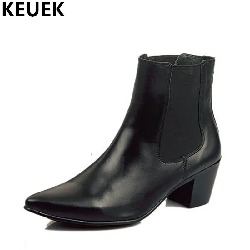 Pointed toe Genuine leather Ankle boots British style Male elevator shoes Autumn Fashion Men Outdoor boots 022
Pointed toe Genuine leather Ankle boots British style Male elevator shoes Autumn Fashion Men Outdoor boots 022