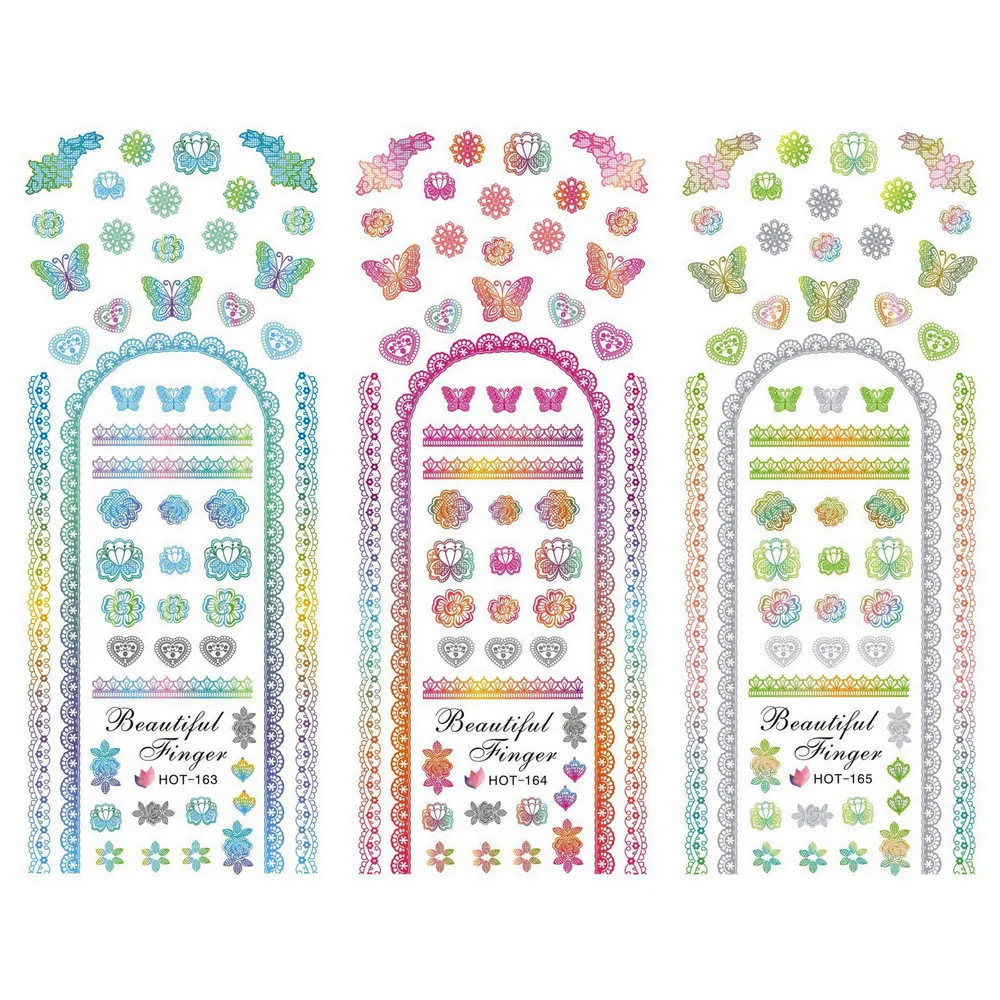 3 PACKS / LOT MOSAIC FLOWER LACE BUTTERFLY NAIL TATTOOS STICKER WATER TRANSFER DECAL NAIL ART HOT163-165
3 PACKS / LOT MOSAIC FLOWER LACE BUTTERFLY NAIL TATTOOS STICKER WATER TRANSFER DECAL NAIL ART HOT163-165
