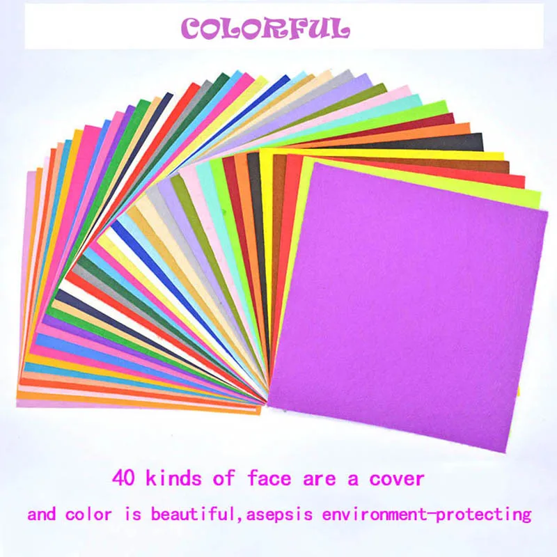 40Pcs Felts Non woven DIY Toys Gift Colorful Manual Felt Cloth Polyester Tablecloth Hand Crafts For Sewing Dolls Crafts
40Pcs Felts Non woven DIY Toys Gift Colorful Manual Felt Cloth Polyester Tablecloth Hand Crafts For Sewing Dolls Crafts
