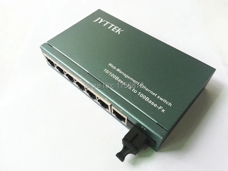 1 Fiber and 7 UTP Ports Fiber Media Converter Fiber Switch,7 RJ45+1Fiber 7 RJ45+1(1*9) port,with single mode single fiber 20km
1 Fiber and 7 UTP Ports Fiber Media Converter Fiber Switch,7 RJ45+1Fiber 7 RJ45+1(1*9) port,with single mode single fiber 20km