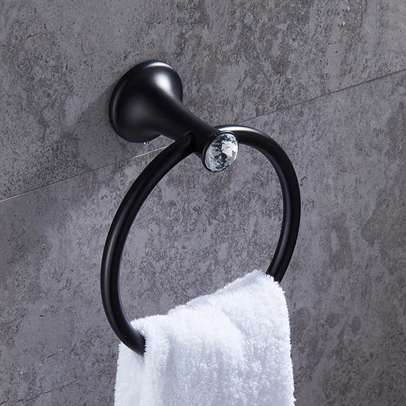 Free shipping America style black color diamond stainless steel bathroom accessories towel ring towel holder
Free shipping America style black color diamond stainless steel bathroom accessories towel ring towel holder