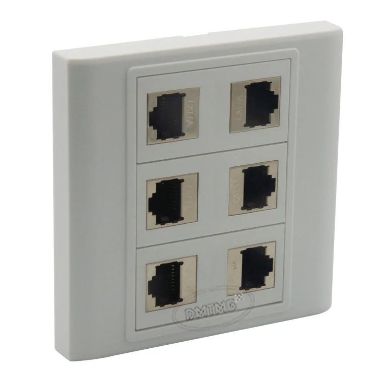 6 X CAT6A щит RJ45 настенная пластина с обратной стороной от женского до женского разъема
6 X CAT6A щит RJ45 настенная пластина с обратной стороной от женского до женского разъема