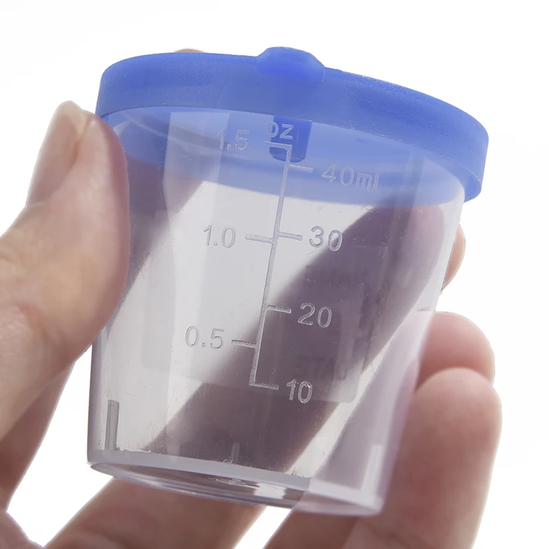 10 Pcs 40ML Vol Molded Graduation ML And Oz PP EO Sterile Blue Cap Plastic Cup Urine Container Specimen Cup Sample Bottle
10 Pcs 40ML Vol Molded Graduation ML And Oz PP EO Sterile Blue Cap Plastic Cup Urine Container Specimen Cup Sample Bottle