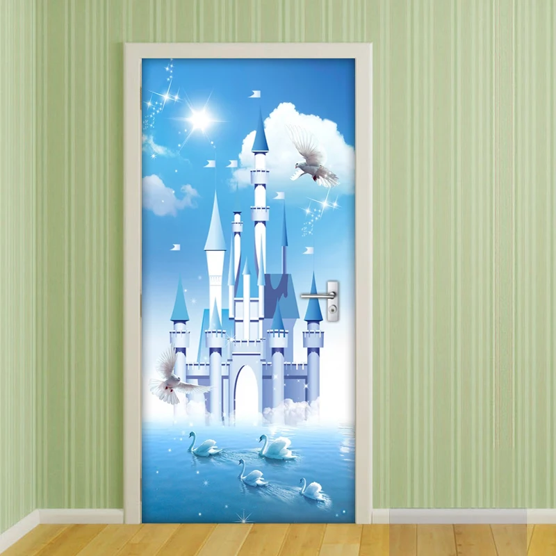 Blue Sky White Clouds Swan Lake Blue Castle 3D Children Room Bedroom Door Decoration Sticker Self-adhesive Vinyl Wall Paper Kids
Blue Sky White Clouds Swan Lake Blue Castle 3D Children Room Bedroom Door Decoration Sticker Self-adhesive Vinyl Wall Paper Kids