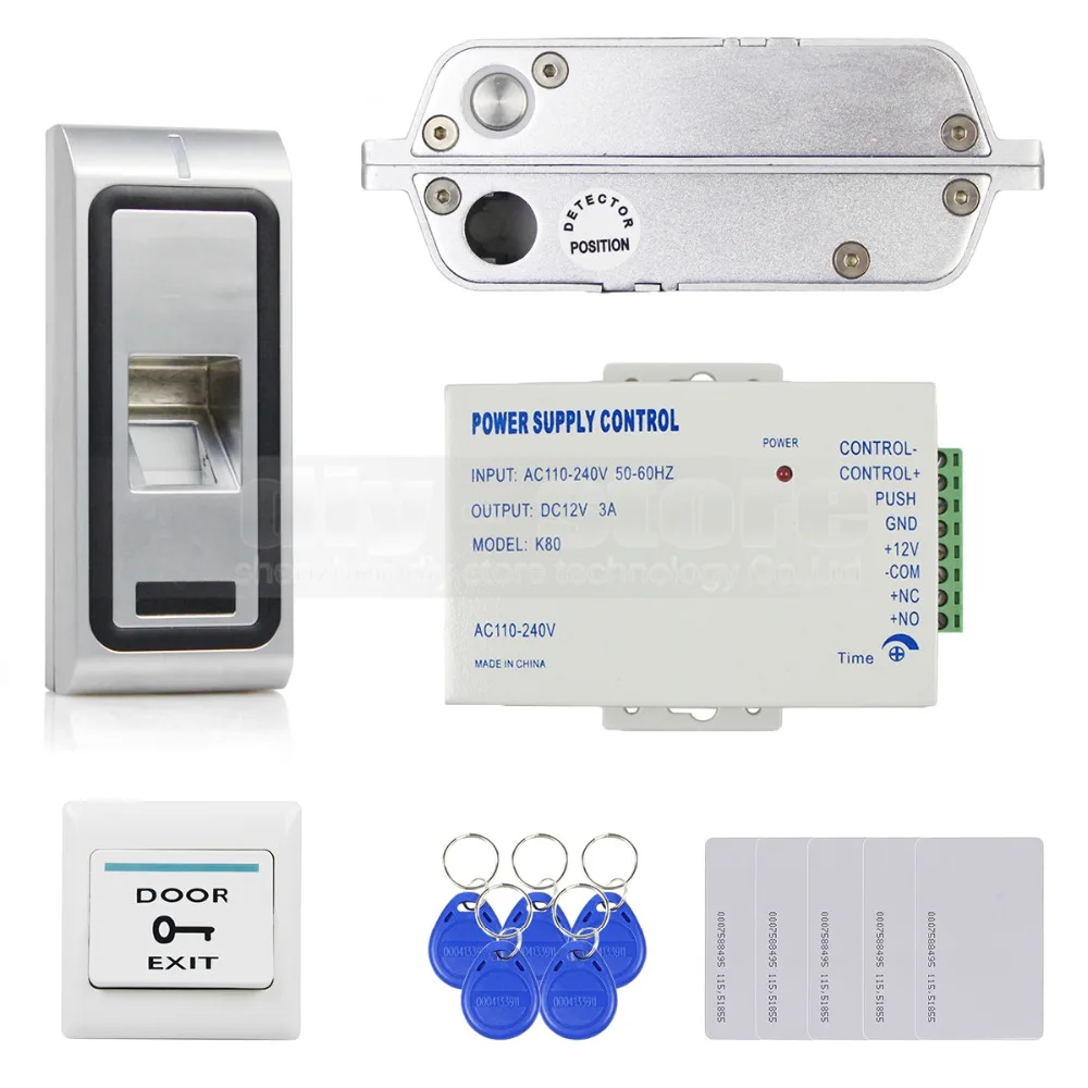 DIYSECUR Электрический врезной замок отпечатков пальцев 125 кГц RFID считыватель ID карт система контроля допуска к двери комплект металла
DIYSECUR Электрический врезной замок отпечатков пальцев 125 кГц RFID считыватель ID карт система контроля допуска к двери комплект металла