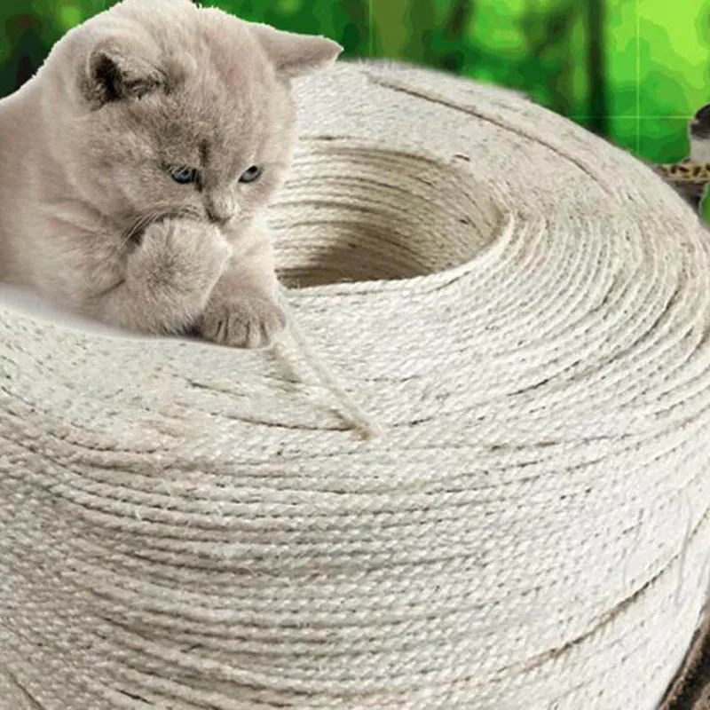 Натуральная сизалевая веревка шпагат DIY Когтеточка для кошек нового дизайна