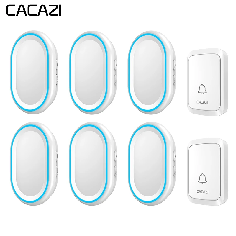 Беспроводной умный дверной звонок CACAZI Home, светодиодный Ночной светильник, звонок, 58 колокольчиков, водонепроницаемость, 2 кнопки, 6 приемников, 300 м, удаленный разъем для США и Европы
Беспроводной умный дверной звонок CACAZI Home, светодиодный Ночной светильник, звонок, 58 колокольчиков, водонепроницаемость, 2 кнопки, 6 приемников, 300 м, удаленный разъем для США и Европы