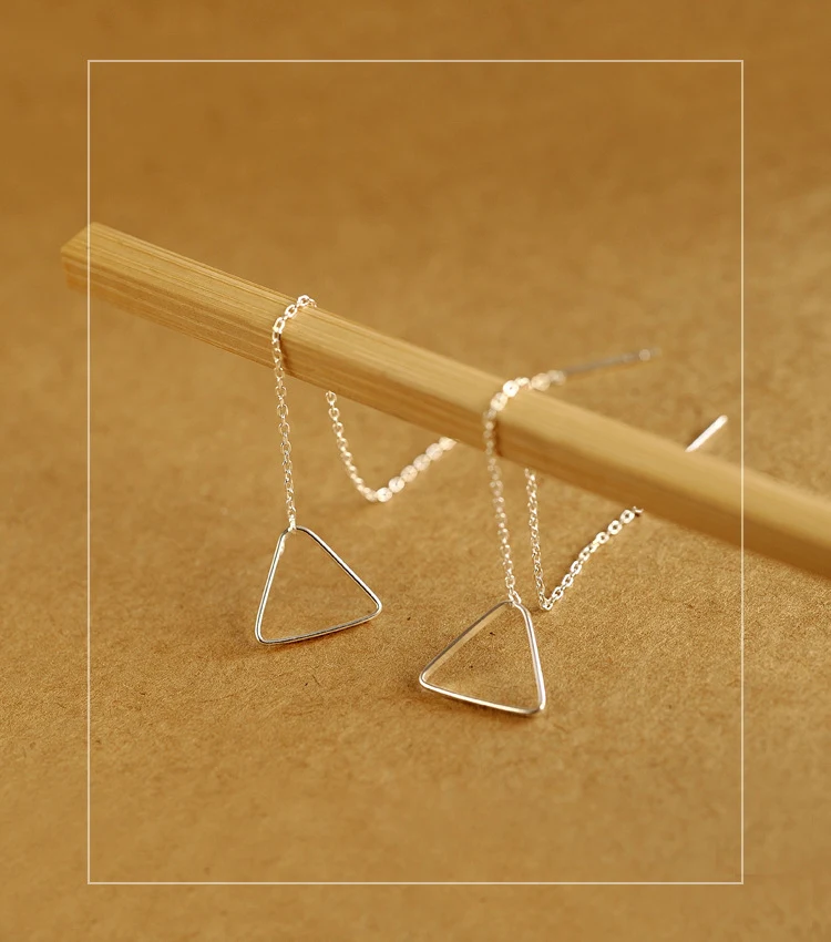 925 sterling svear line Han edition contracted hollow triangle geometry for women gift
925 sterling svear line Han edition contracted hollow triangle geometry for women gift