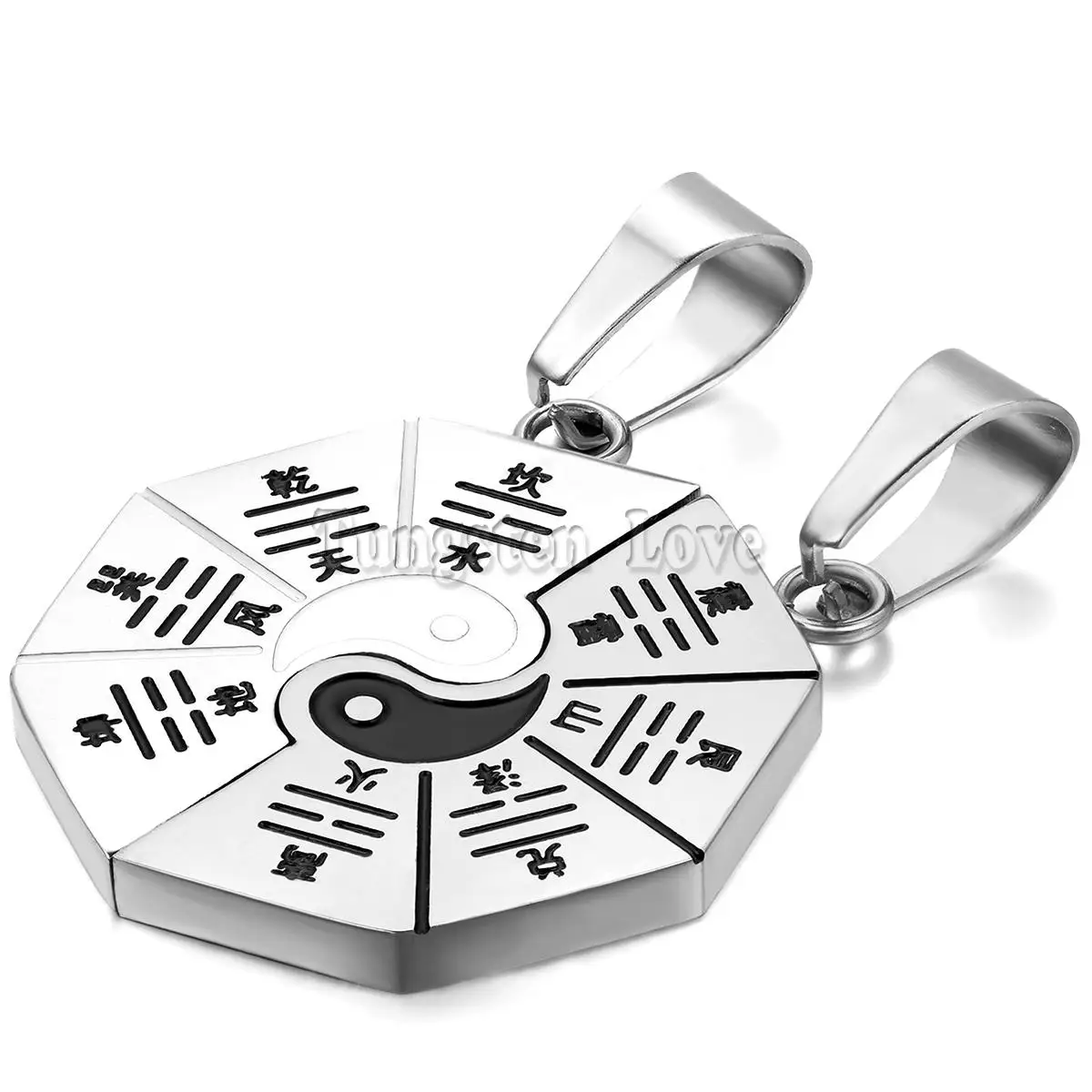Matching Yin Yang BAGUA Eight Trigrams Stainless Steel Lucky Charm Pendant Necklaces for Couples Jewelry 2 pieces
Matching Yin Yang BAGUA Eight Trigrams Stainless Steel Lucky Charm Pendant Necklaces for Couples Jewelry 2 pieces