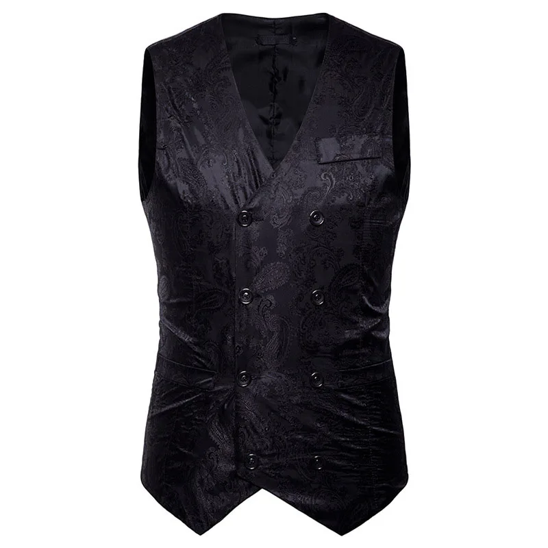 Mens Black Paisley Double Breasted Suit Vest 2021 Brand New Formal Dress Business Wedding Vest Waistcoat Men Chaleco Hombre XXL
Mens Black Paisley Double Breasted Suit Vest 2021 Brand New Formal Dress Business Wedding Vest Waistcoat Men Chaleco Hombre XXL