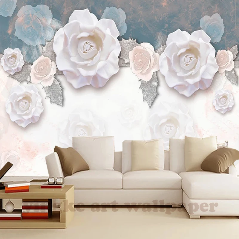 Custom Photo Mural Wallpaper Modern 3D Stereo vintage Fashion white rose flowers Interior Background Wall Decorative Painting
Custom Photo Mural Wallpaper Modern 3D Stereo vintage Fashion white rose flowers Interior Background Wall Decorative Painting