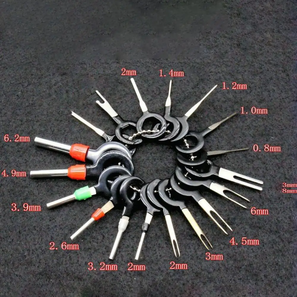 29pcs Set Car Wire Terminals Removal Key Tool Crimp Connector Extractor Puller Pin Stainless Steel 301 Automotive Removal Tool
29pcs Set Car Wire Terminals Removal Key Tool Crimp Connector Extractor Puller Pin Stainless Steel 301 Automotive Removal Tool