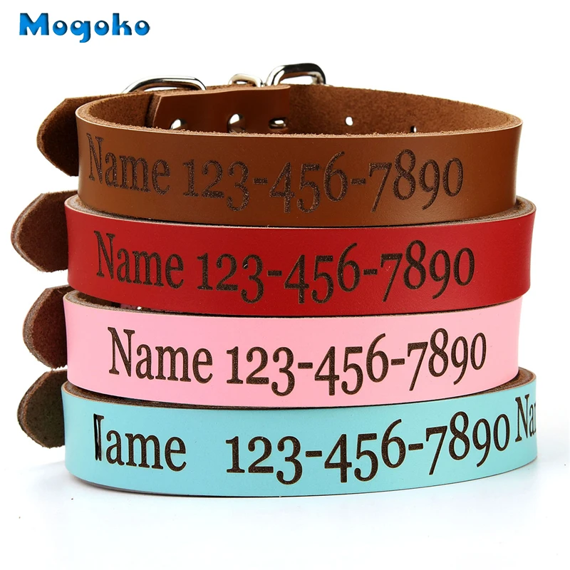Mogoko 1x Leather Personalized Dog Puppy Collars Custom Cat Pet Name Phone ID Collar Free Engraving For Small Medium Large Dogs
Mogoko 1x Leather Personalized Dog Puppy Collars Custom Cat Pet Name Phone ID Collar Free Engraving For Small Medium Large Dogs