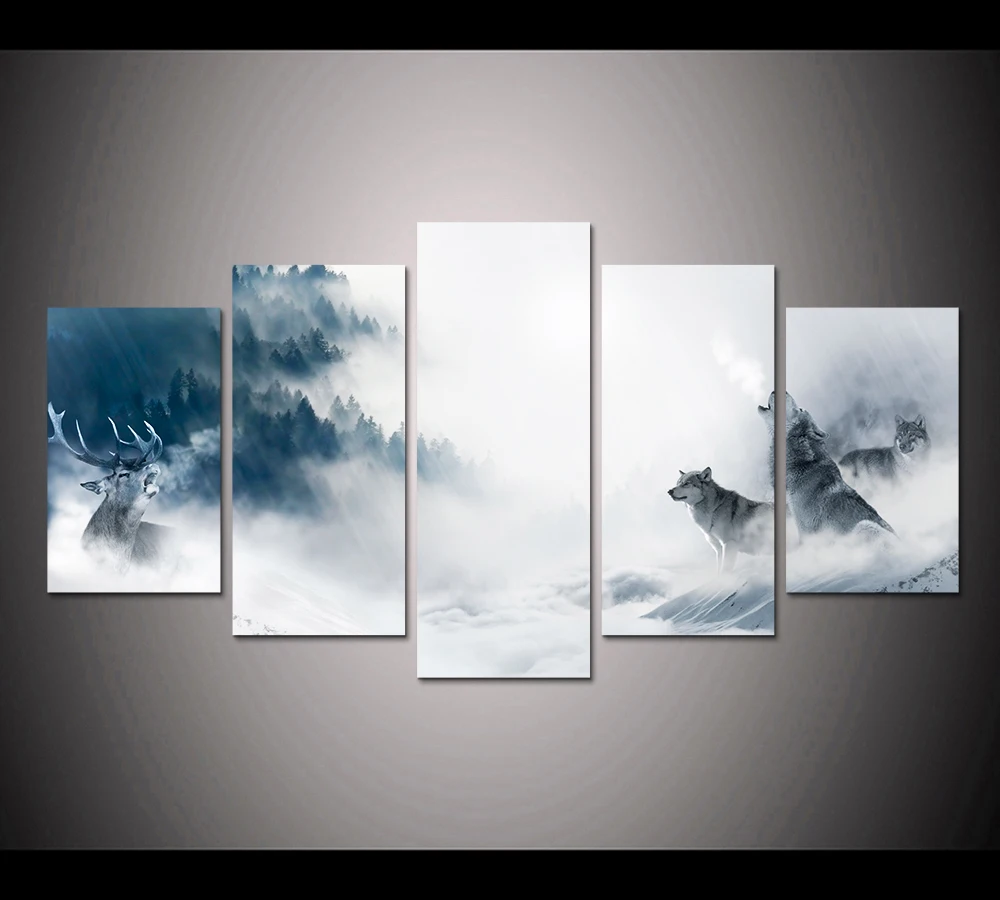 HD Print 5 pcs wolf deer in the forest fog canvas painting home decor living room decor abstract canvas wall art picture PT1666
HD Print 5 pcs wolf deer in the forest fog canvas painting home decor living room decor abstract canvas wall art picture PT1666