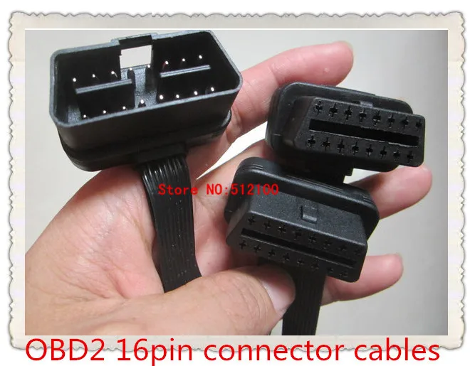 10 шт./лот тонкий как лапша OBDII OBD II 2 OBD2 16 Pin ELM327 Male To dual Female|obd 2|obd2 16obd2 pin |
