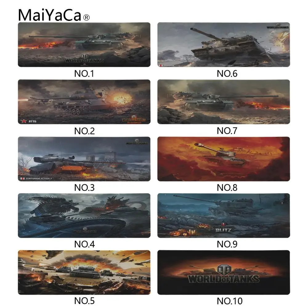 MaiYaCa коврик для мыши ноутбука Прямая поставка дизайн в стиле World of Tanks большой