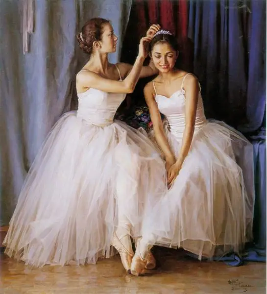 Два балета танцоры современное художественное искусство жикле холст печать