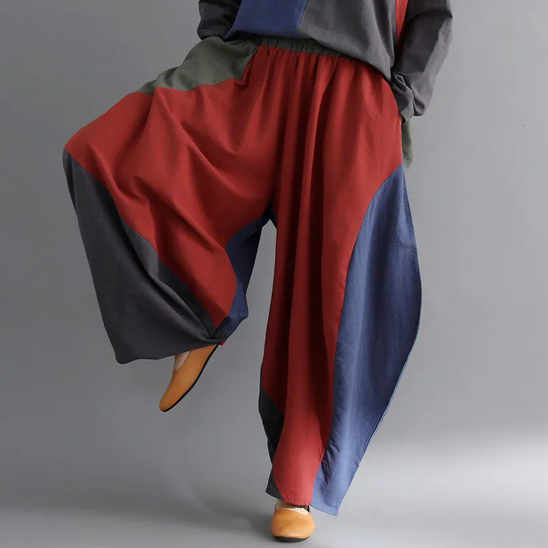 BIG SIZE 4XL Spring Autumn Women 2 Piece Set Vintage Elegant Spliced Colorblock Tops + Plus Large Wide Leg Loose Cross Pants
BIG SIZE 4XL Spring Autumn Women 2 Piece Set Vintage Elegant Spliced Colorblock Tops + Plus Large Wide Leg Loose Cross Pants