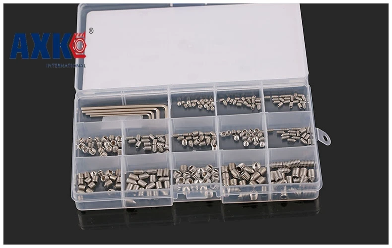 260pcs Din914 M3 M4 M5 M6 304/316/12.9 Stainless Steel Grub Screws Cone Point Hexagon Hex Socket Set Assortment Kit
260pcs Din914 M3 M4 M5 M6 304/316/12.9 Stainless Steel Grub Screws Cone Point Hexagon Hex Socket Set Assortment Kit