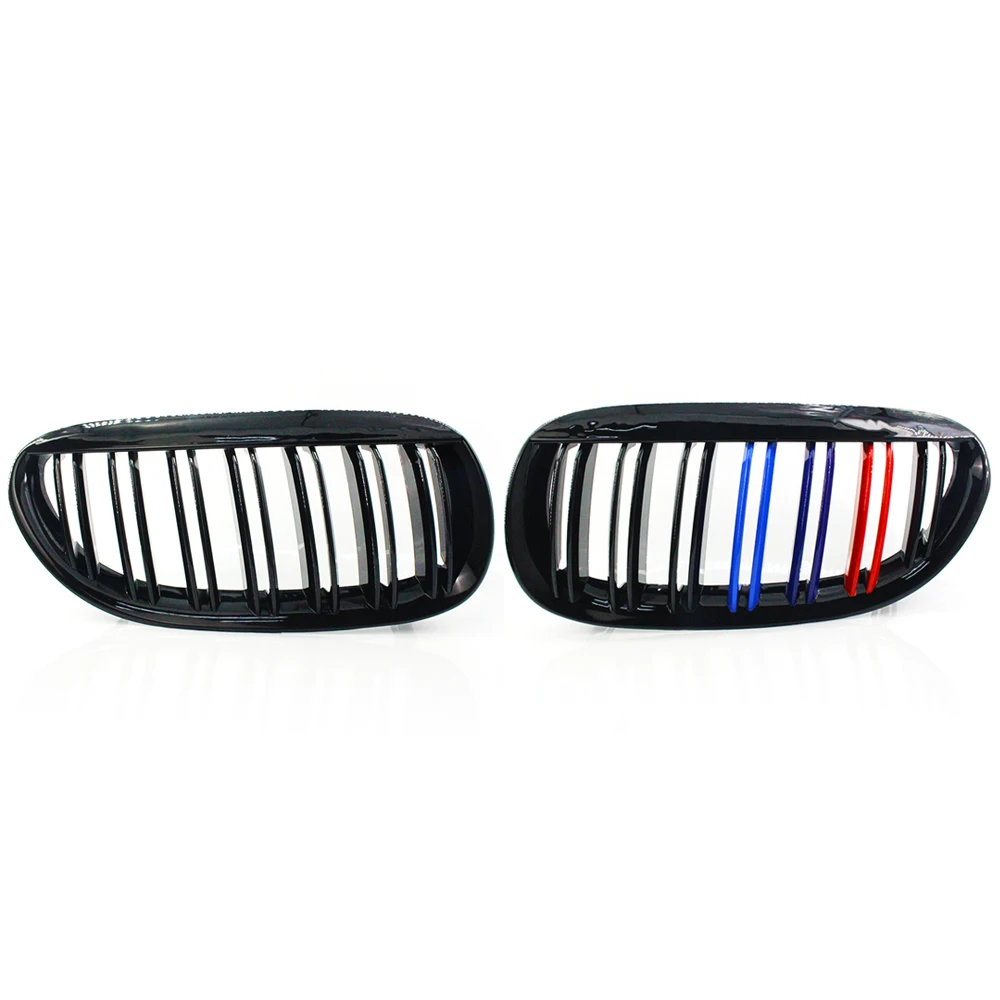 LH&RH Front Grille M-Color Gloss Black Double Line for BMW E63 Coupe / E64 Convertible / Fit 645ci, 650i and M6 2004-2010 2 DR
LH&RH Front Grille M-Color Gloss Black Double Line for BMW E63 Coupe / E64 Convertible / Fit 645ci, 650i and M6 2004-2010 2 DR