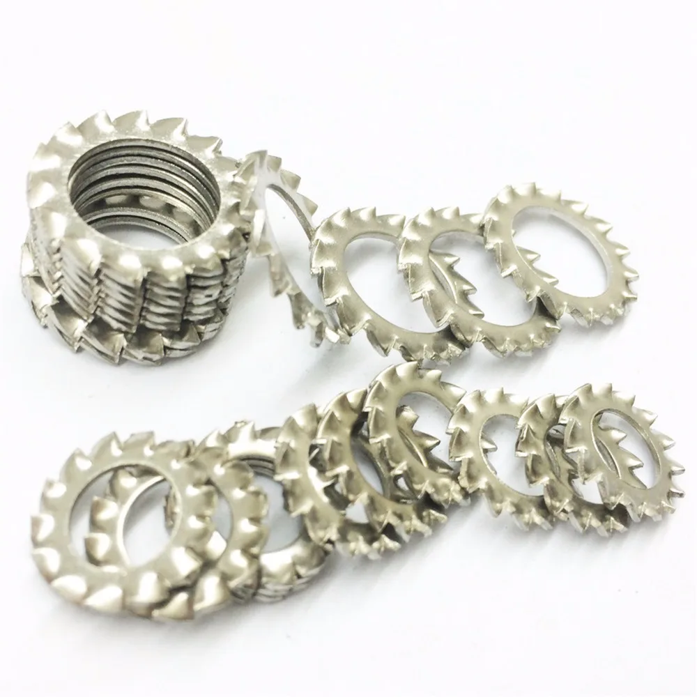 

500pcs M3 M4 M5 M6 M8 Zinc Plated External Serrated Shake-proof Washer Lock Washer External Toothed Gasket Washers