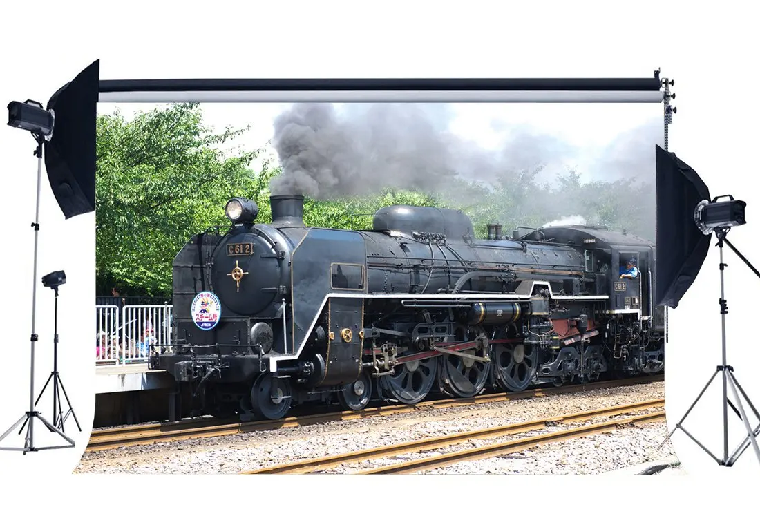 Photography Backdrop Locomotive Vintage Old Steam Train Railroad Tracks Travel Backdrops Background
Photography Backdrop Locomotive Vintage Old Steam Train Railroad Tracks Travel Backdrops Background