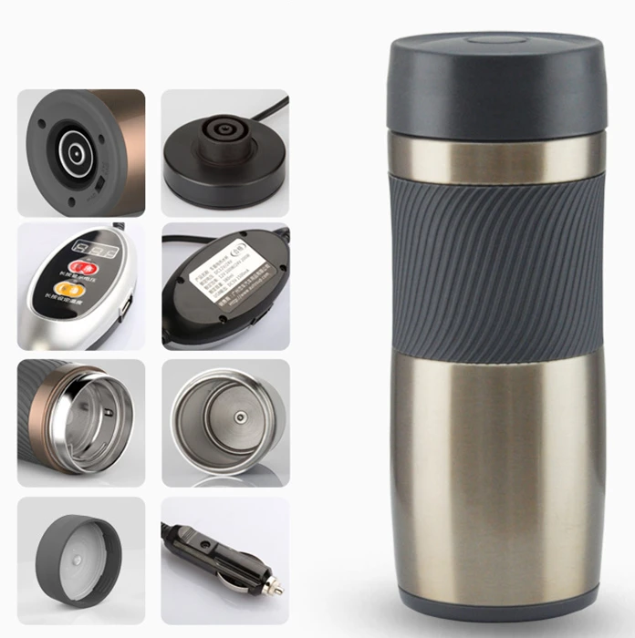 Stainless Steel Car 12/24 Volt Interchangeable Electric Heat Insulation Cup Portable Travel Coffee Mug Automatic Power Off
Stainless Steel Car 12/24 Volt Interchangeable Electric Heat Insulation Cup Portable Travel Coffee Mug Automatic Power Off
