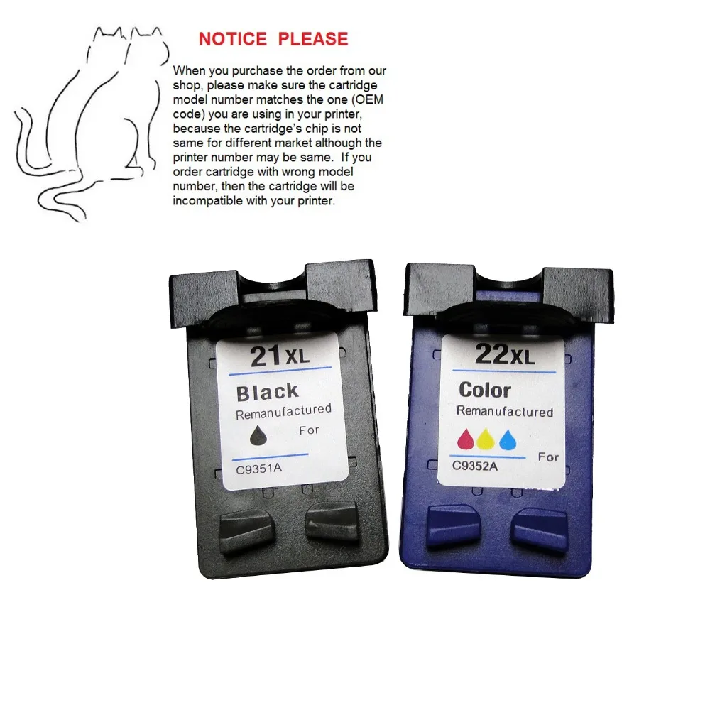 YOTAT remanufactured ink cartridge for HP21 HP22 deskjet D1311 D1320 D1330 D1341 D1360 D1420 D1430 D1445 D1460 D1468 D1520
YOTAT remanufactured ink cartridge for HP21 HP22 deskjet D1311 D1320 D1330 D1341 D1360 D1420 D1430 D1445 D1460 D1468 D1520