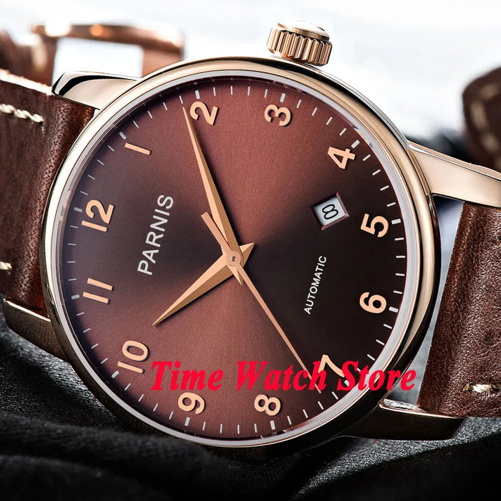 Parnis 38mm Miyota 821A 21 jewels Rose Gold case sapphire glass Automatic movement Men's watch men 824
Parnis 38mm Miyota 821A 21 jewels Rose Gold case sapphire glass Automatic movement Men's watch men 824