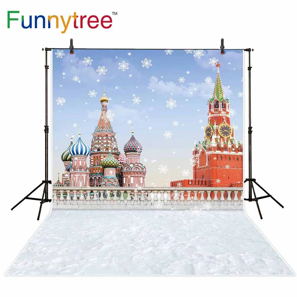 Funnytree background for photo studio winter Christmas Moscow castle snowflake balcony fariy tale backdrop photocall prop
Funnytree background for photo studio winter Christmas Moscow castle snowflake balcony fariy tale backdrop photocall prop