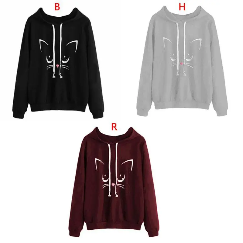 2018 New Design Cat Printed Autumn Sweatshirts Long Sleeve Hooded Women Pullovers Outwear Ladies Casual Hoodies Tops
2018 New Design Cat Printed Autumn Sweatshirts Long Sleeve Hooded Women Pullovers Outwear Ladies Casual Hoodies Tops